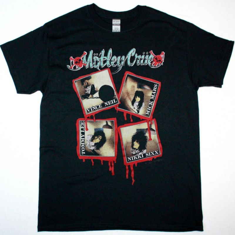 MOTLEY CRUE KICKSTART MY HEART NEW BLACK T-SHIRT