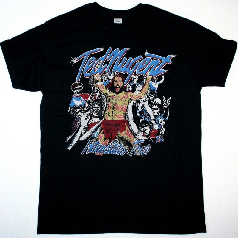 TED NUGENT KICK ASS ROCK TOUR NEW BLACK T-SHIRT