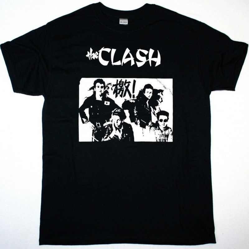 THE CLASH GROUP PHOTO NEW BLACK T-SHIRT