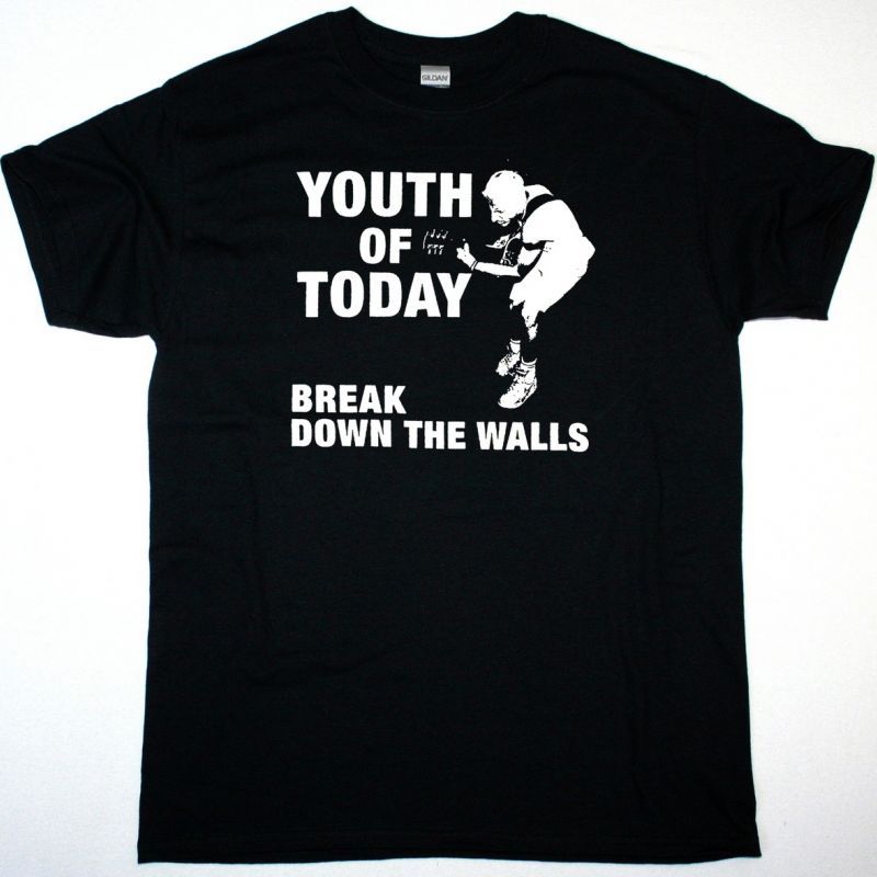 YOUTH OF TODAY BREAK DOWN THE WALLS NEW BLACK T SHIRT