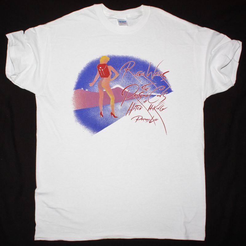 ROGER WATERS PROS AND CONS OF HITCH HIKING TOUR NEW WHITE T-SHIRT