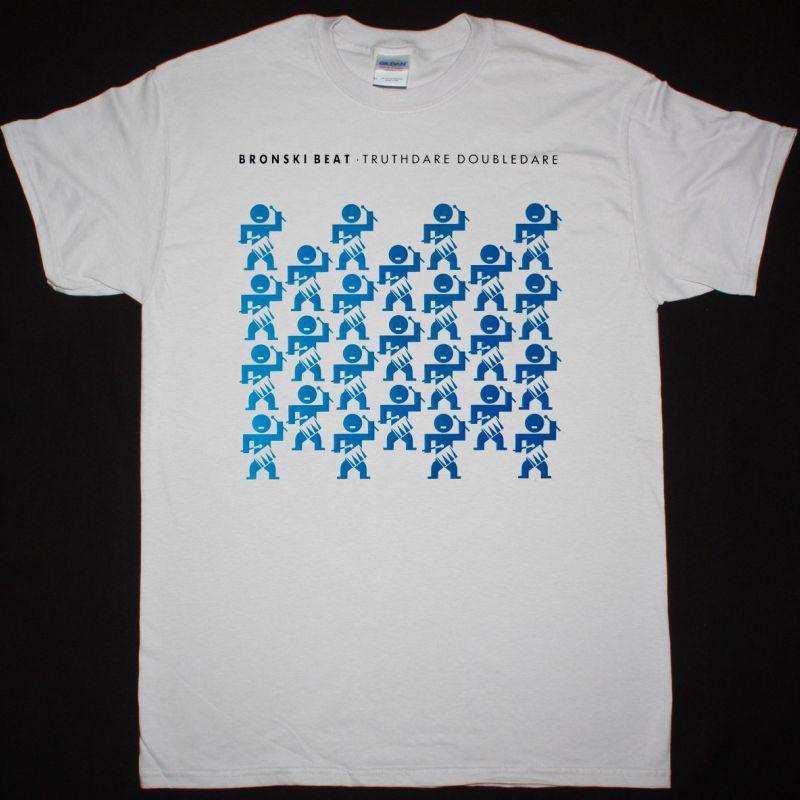 BRONSKI BEAT TRUTHDARE DOUBLEDARE NEW ICE GREY T-SHIRT