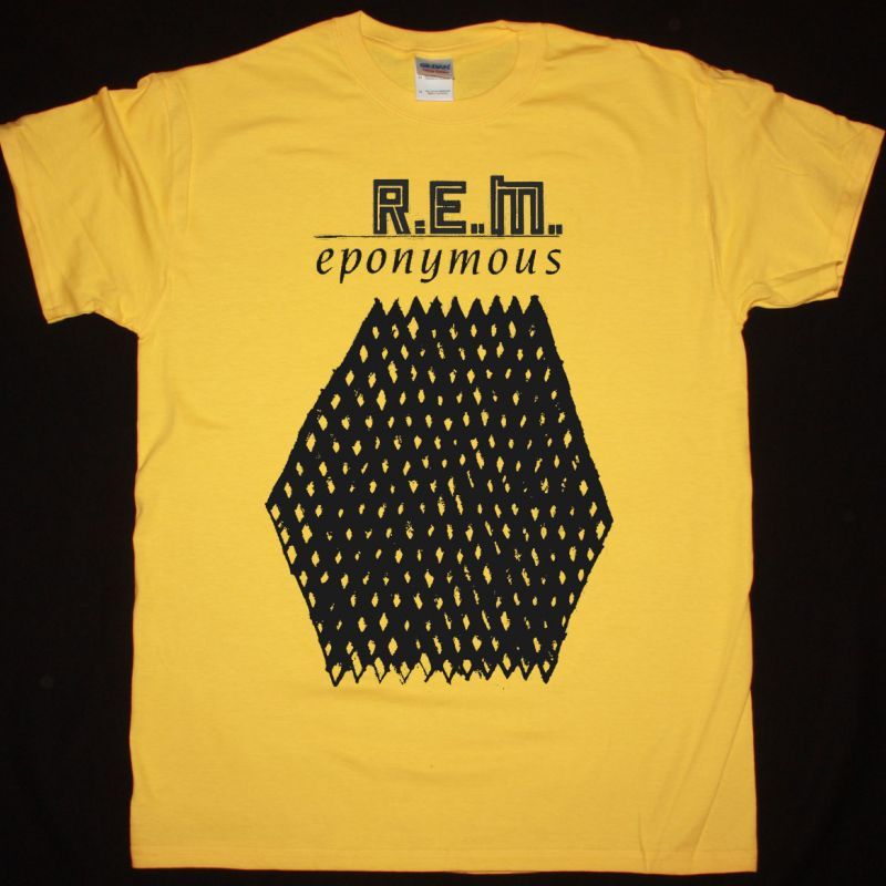 R.E.M. EPONYMOUS NEW YELLOW T-SHIRT