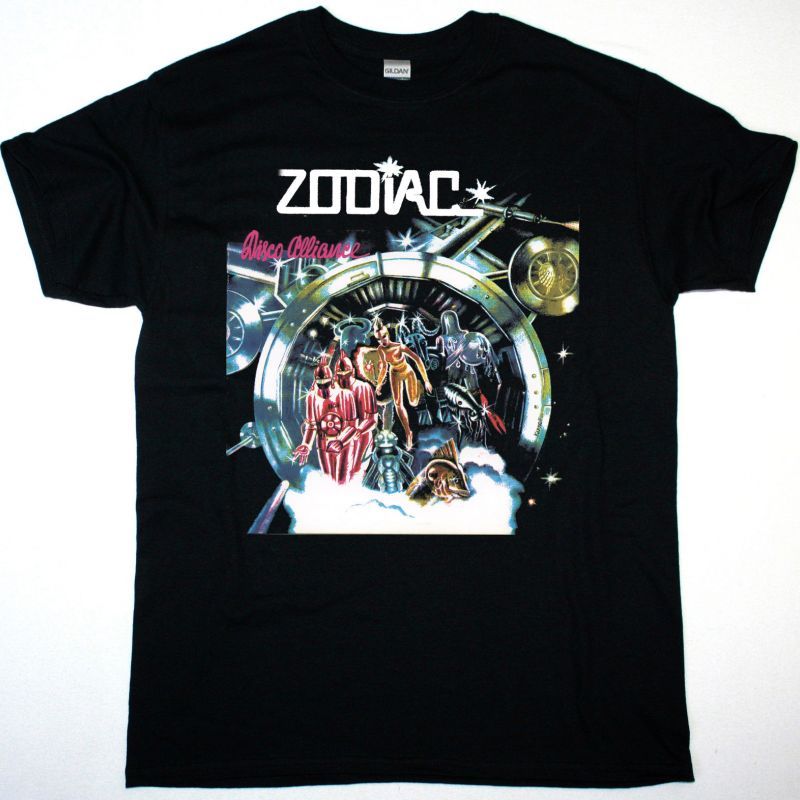 ZODIAC DISCO ALLIANCE NEW BLACK T-SHIRT