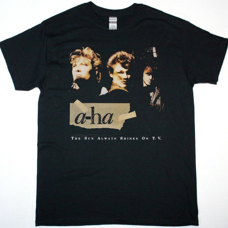 A-HA THE SUN ALWAYS SHINES ON TV  NEW BLACK T-SHIRT