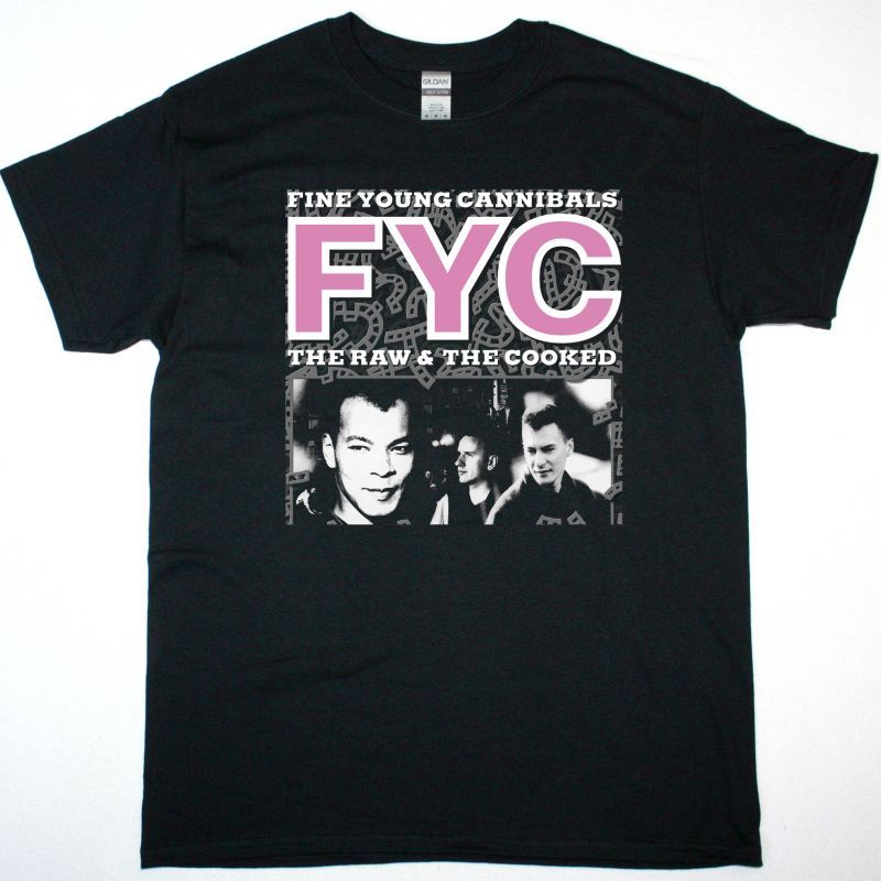 FINE YOUNG CANNIBALS THE RAW AND THE COOKED   NEW BLACK T SHIRT