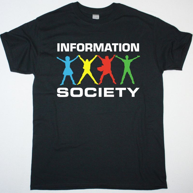 INFORMATION SOCIETY LOGO NEW BLACK T SHIRT