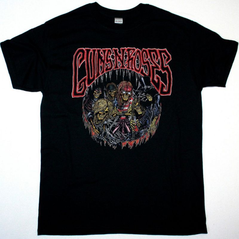 GUNS N ROSES USE YOUR ILLUSION US TOUR NEW BLACK T-SHIRT