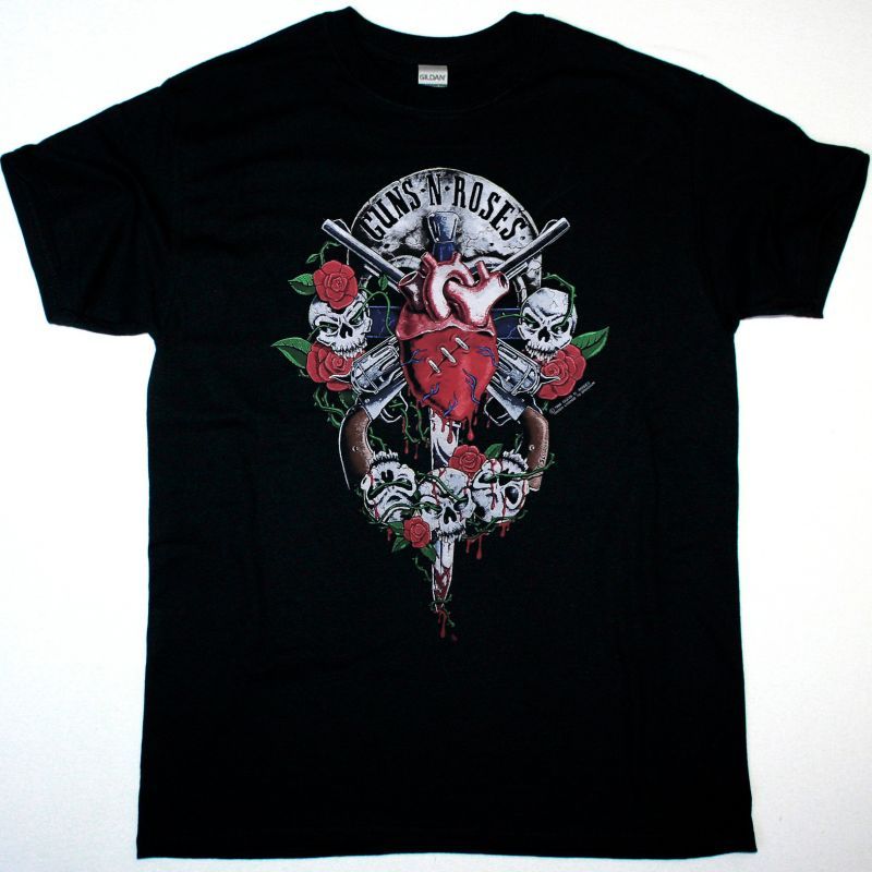 GUNS N ROSES 1990 TSHIRT NEW BLACK T-SHIRT