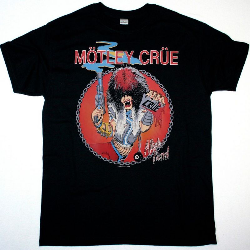 MOTLEY CRUE ALLISTER FIEND STAIN NEW BLACK T-SHIRT