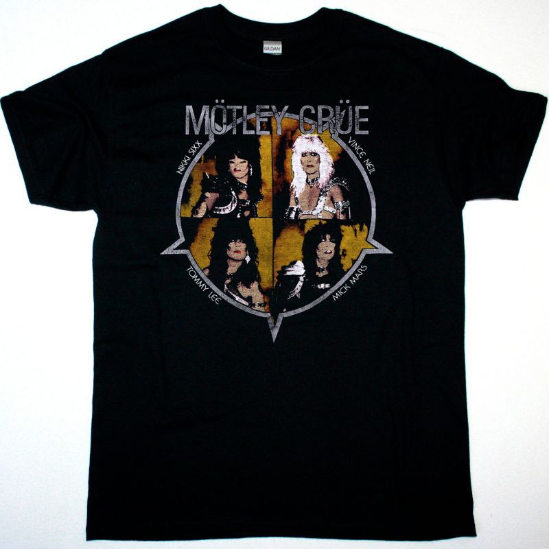 MOTLEY CRUE BAND VINTAGE SHIRT NEW BLACK T-SHIRT