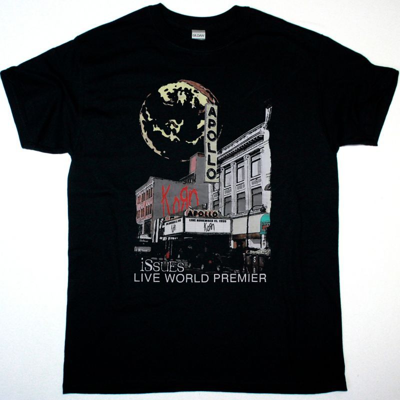 KORN ISSUES LIVE WORLD PREMIER APOLLO CONCERT NEW BLACK T-SHIRT