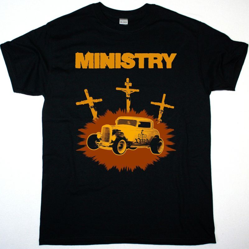 MINISTRY JESUS BUILT MY HOTROD NEW BLACK T-SHIRT