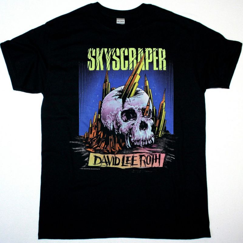 DAVID LEE ROTH SKYSCRAPER WORLD TOUR NEW BLACK T-SHIRT