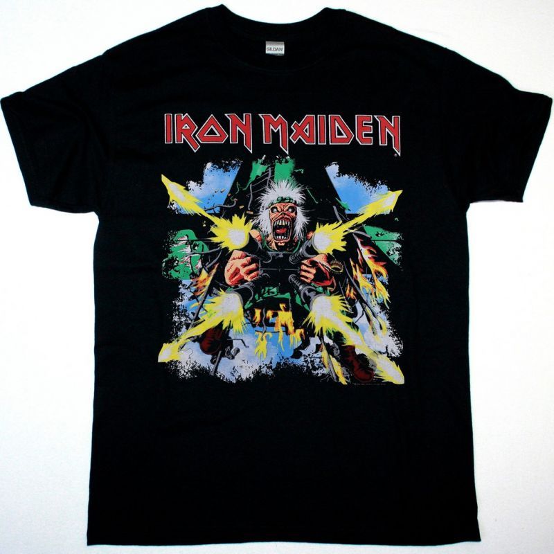 IRON MAIDEN SHOOT THAT FUKKER NO PRAYER TOUR NEW BLACK T-SHIRT