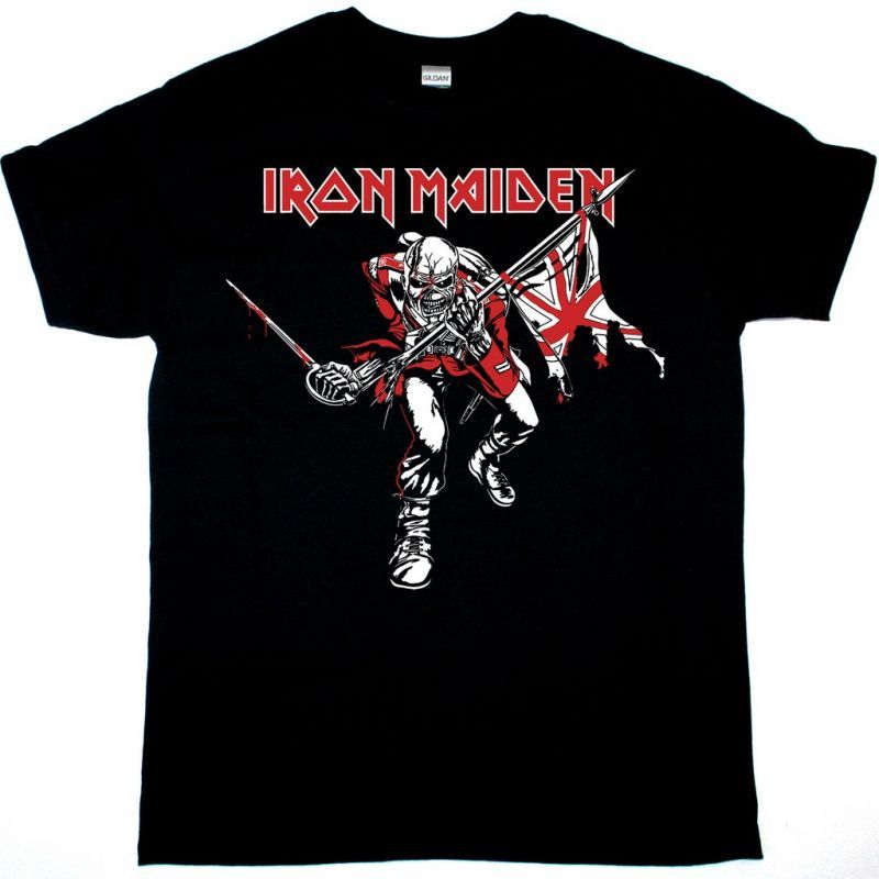 IRON MAIDEN TROOPER GRAPHIC TEE NEW BLACK T-SHIRT