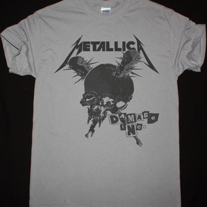 METALLICA METALLICA DAMAGE INC NEW LIGHT GREY T-SHIRT