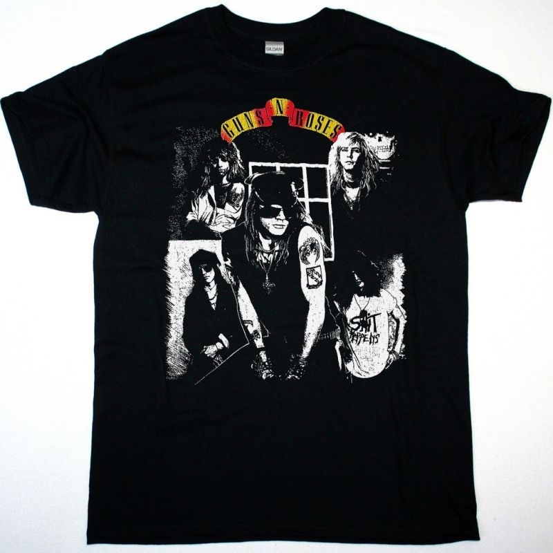 GUNS N ROSES BAND APPETITE FOR DESTRUCTION NEW BLACK T-SHIRT