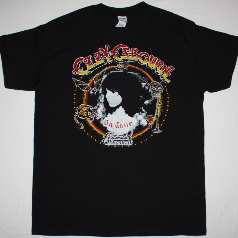 OZZY OSBOURNE ON TOUR '92 NEW BLACK T-SHIRT