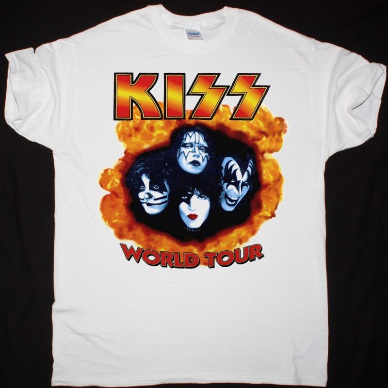 KISS WORLD TOUR 1997 NEW WHITE T-SHIRT