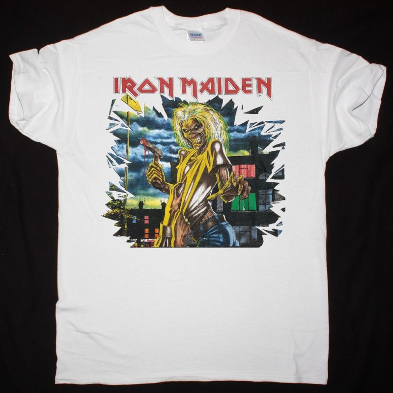 IRON MAIDEN KILLERS NEW WHITE T-SHIRT
