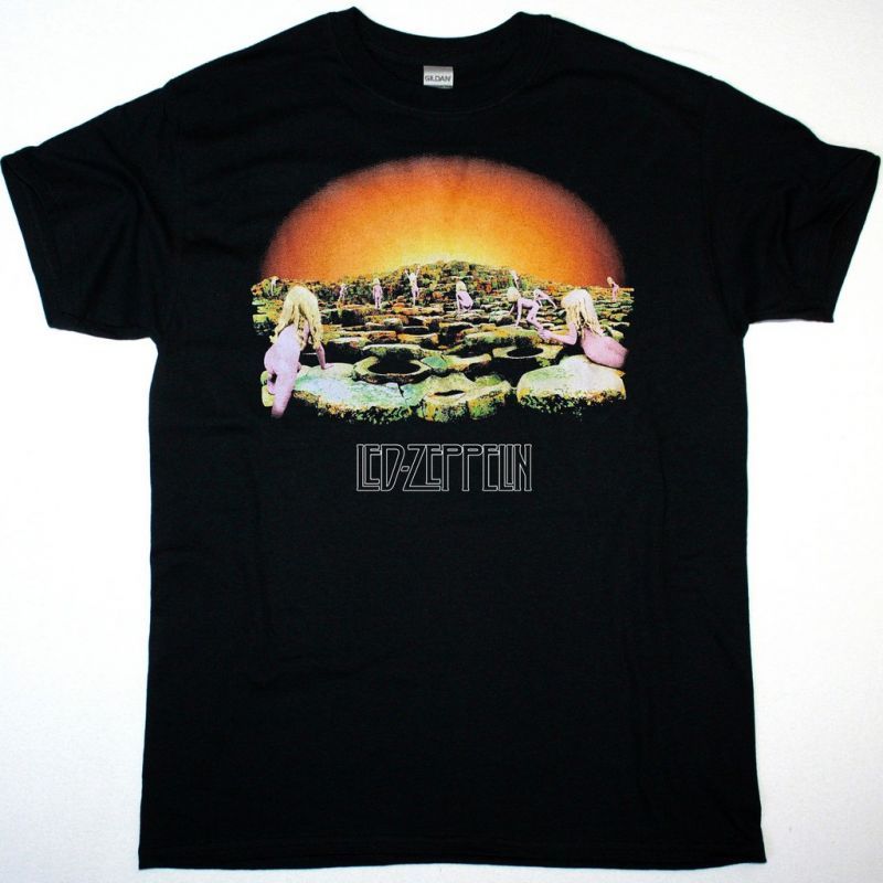 LED ZEPPELIN HOUSES OF THE HOLY  NEW BLACK T SHIRT