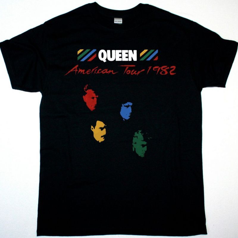QUEEN AMERICAN TOUR 82 NEW BLACK T-SHIRT