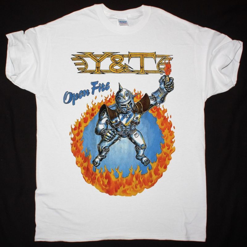 Y&T OPEN FIRE WORLD TOUR NEW BLACK T SHIRT