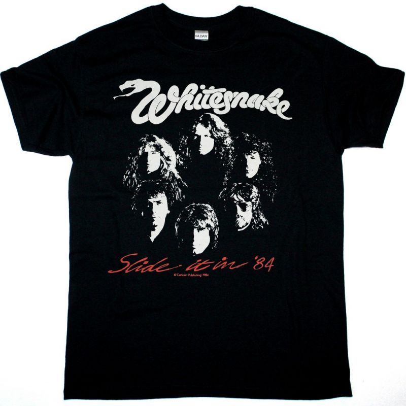 WHITESNAKE SLIDE IT IN 84 NEW BLACK T-SHIRT