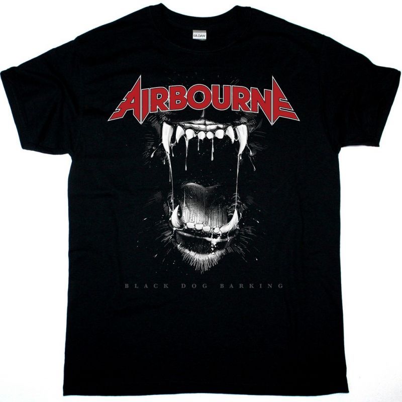 AIRBOURNE BLACK DOG BARKING NEW BLACK T-SHIRT