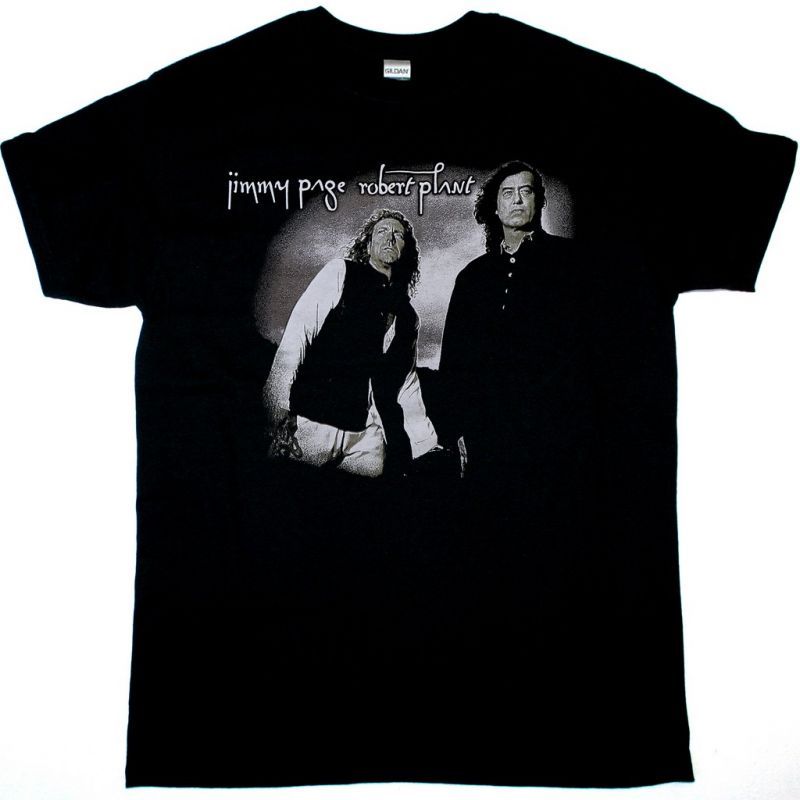 JIMMY PAGE ROBERT PLANT NO QUARTER NEW BLACK T SHIRT