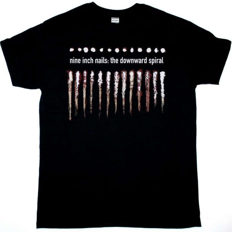 NINE INCH NAILS DOWNWARD SPIRAL  NEW BLACK T-SHIRT