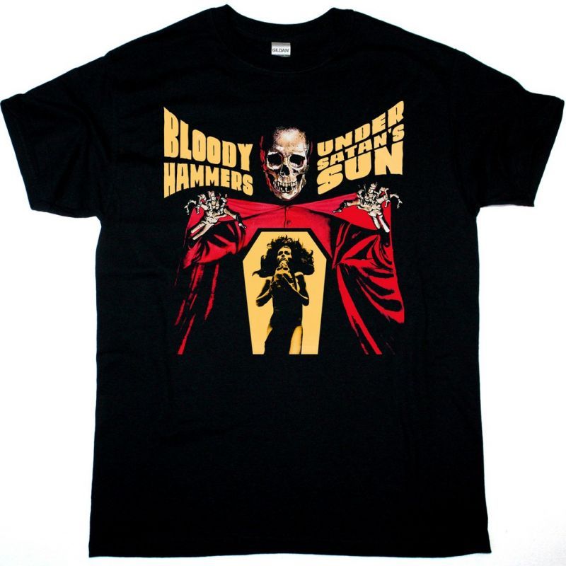 BLOODY HAMMERS UNDER THE SATAN SUN NEW BLACK T SHIRT