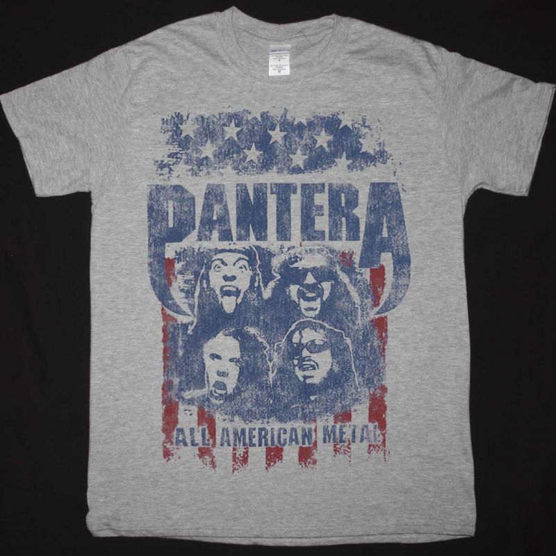 PANTERA ALL AMERICAN METAL NEW SPORT GREY T SHIRT
