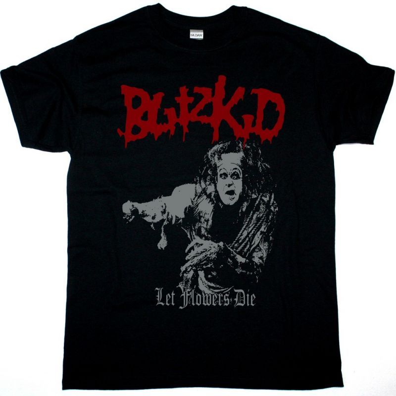 BLITZKID LET FLOWERS DIE NEW BLACK T-SHIRT