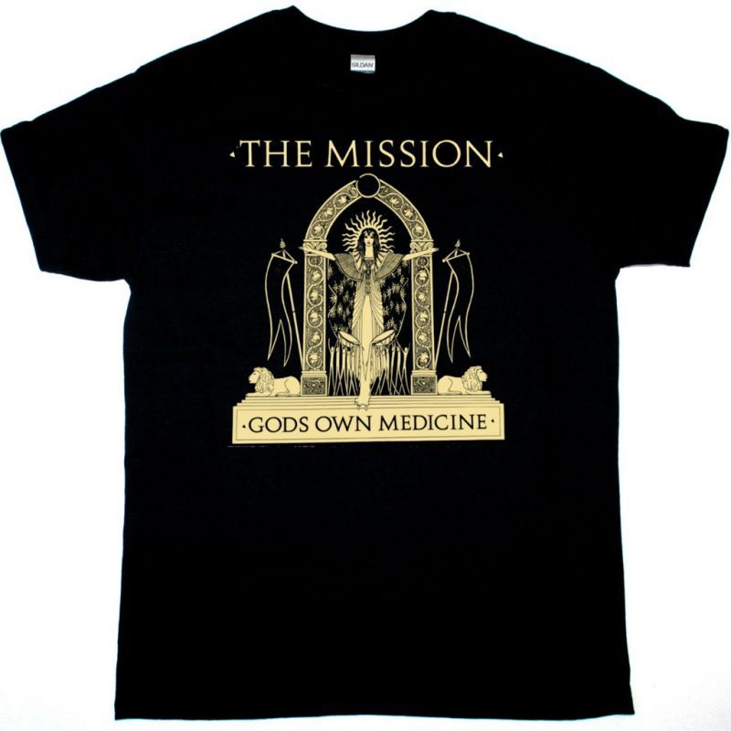 THE MISSION GOD'S OWN MEDICINE NEW BLACK T-SHIRT