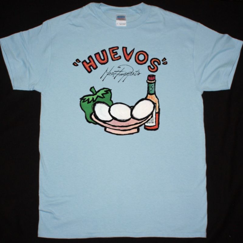 MEAT PUPPETS HUEVOS NEW LIGHT BLUE T SHIRT