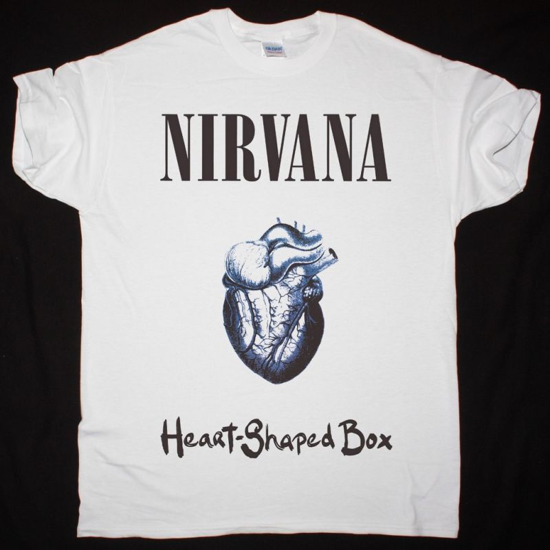 NIRVANA HEART SHAPED BOX NEW WHITE T-SHIRT