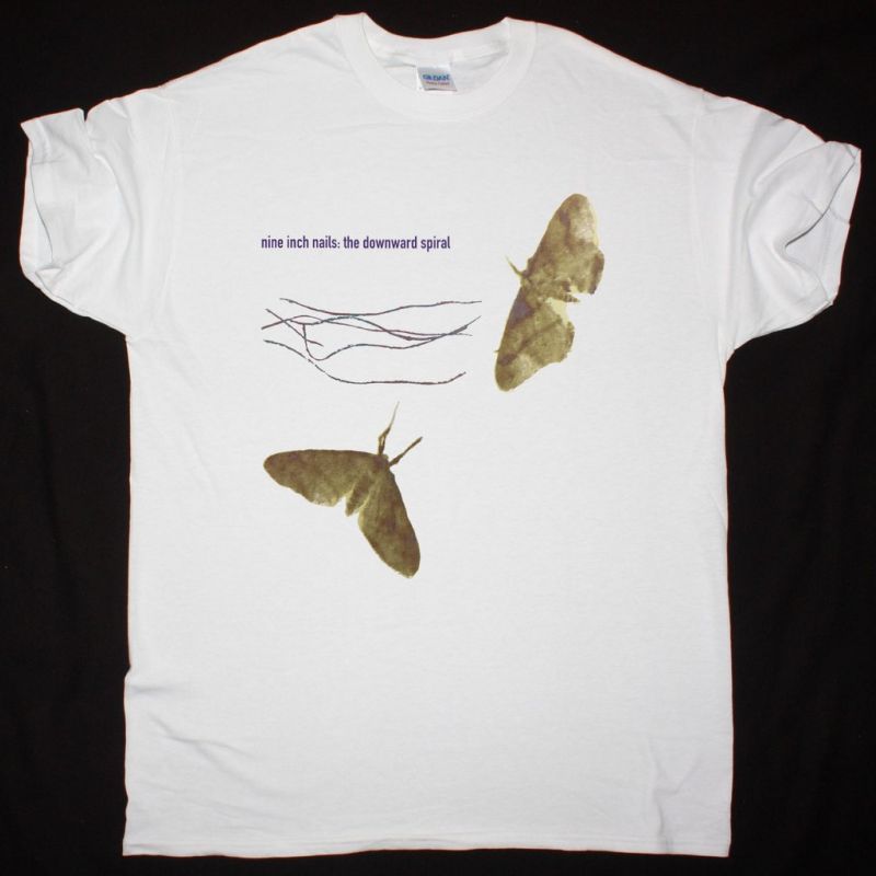 NINE INCH NAILS DOWNWARD SPIRAL TOUR NEW WHITE T-SHIRT
