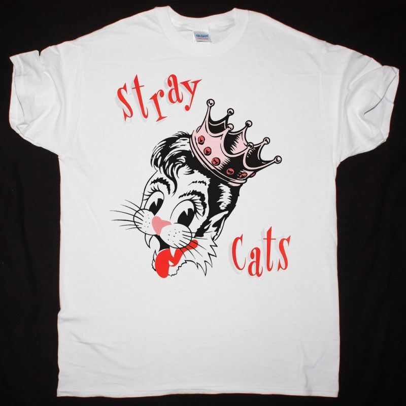 STRAY CATS BRINGIT BACK AGAIN NEW WHITE T SHIRT