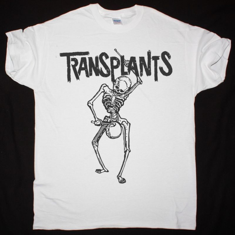 TRANSPLANTS SKELETON NEW WHITE T SHIRT