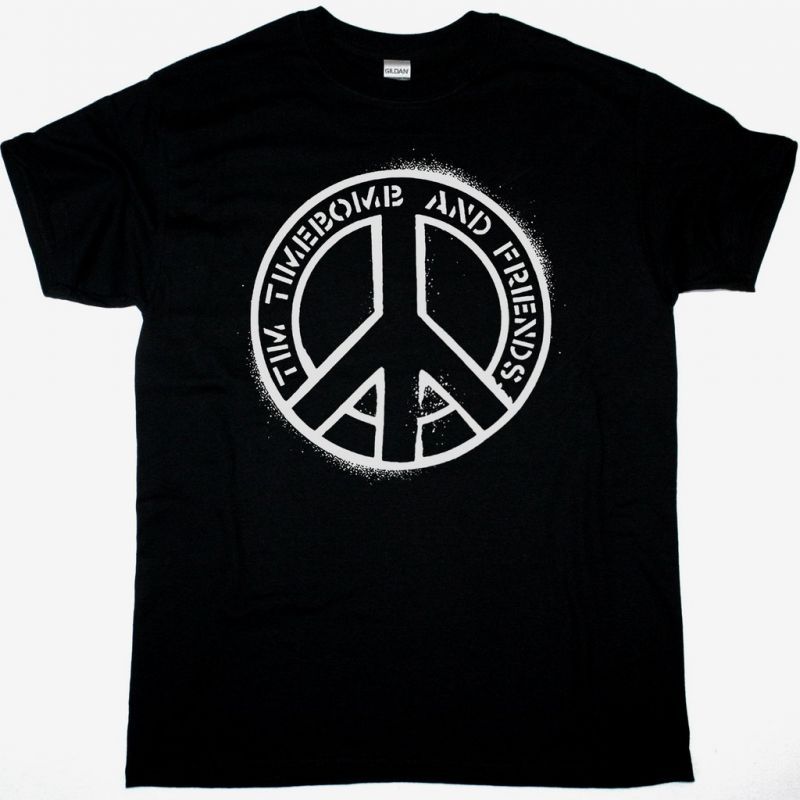 TIM TIMEBOMB AND FRIENDS PEACE NEW BLACK T SHIRT