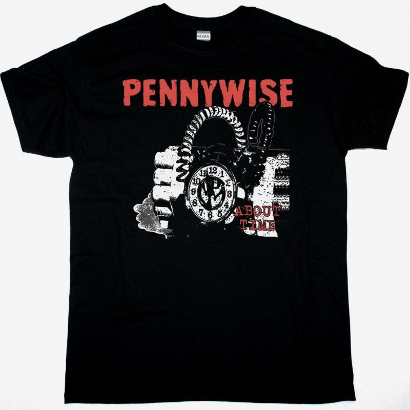 PENNYWISE ABOUT TIME NEW BLACK T SHIRT