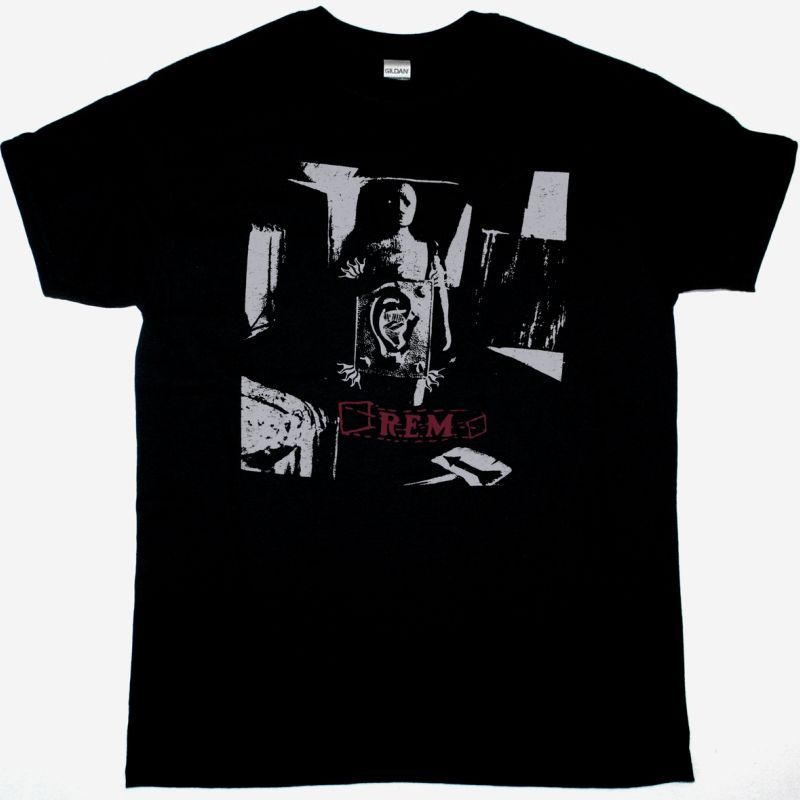R.E.M. SHIRT NEW BLACK T-SHIRT