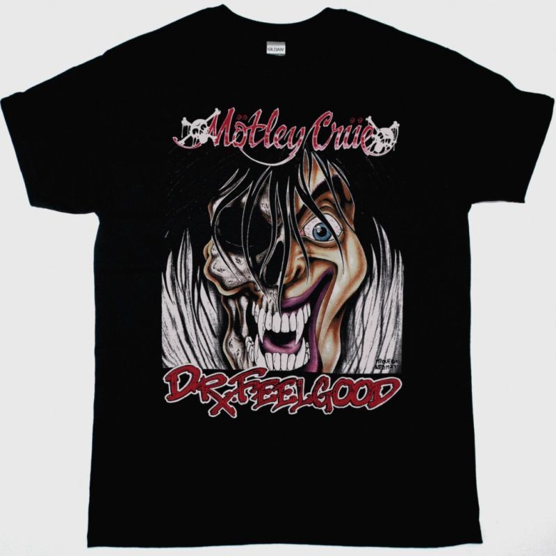 MOTLEY CRUE DR FEELGOOD TOUR NEW BLACK T-SHIRT