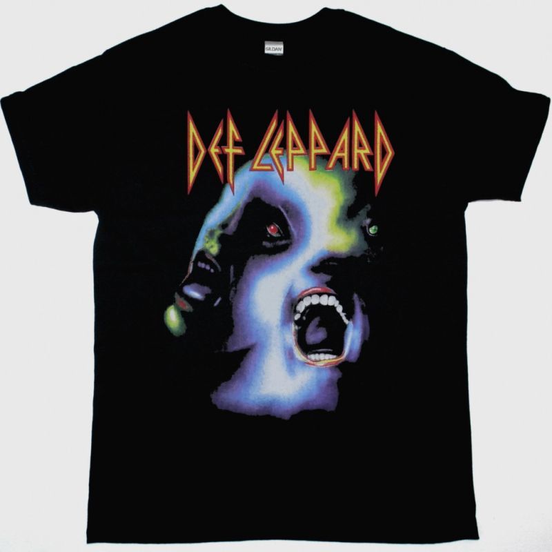DEF LEPPARD HYSTERIA NEW BLACK T-SHIRT