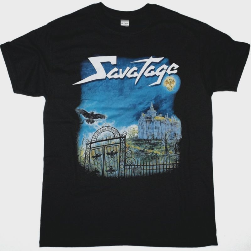 SAVATAGE POETS AND MADMEN NEW BLACK T-SHIRT