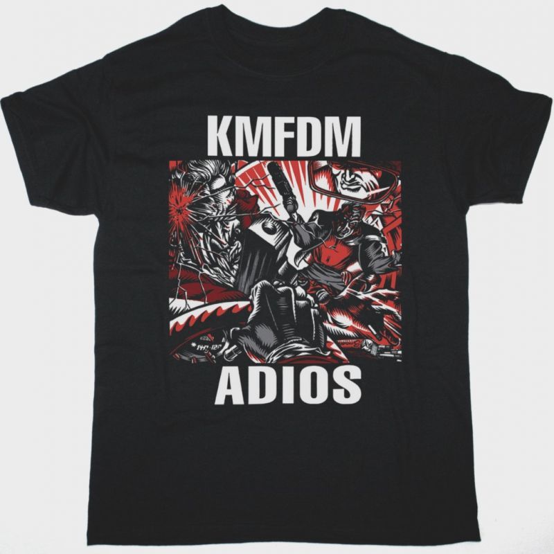 KMFDM ADIOS NEW BLACK T SHIRT