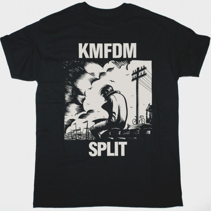 KMFDM SPLIT NEW BLACK T SHIRT