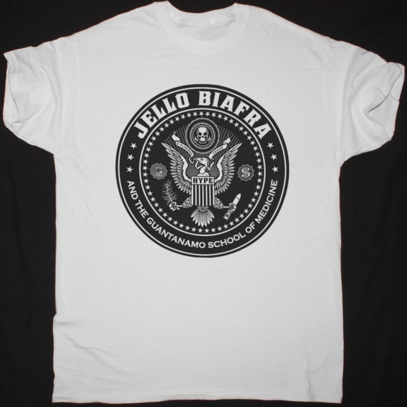 JELLO BIAFRA AND THE GUANTANAMO SCHOOL OF MEDICINE LOGO NEW WHITE T-SHIRT